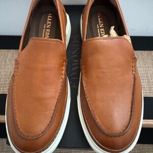 Allen Edmonds Loafer Tan BurkeVentn Rustic Calf Leather Slip-Ons Sneaker Sole